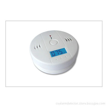 Wall Mounted Co Alarm Detector With 4 Digits Lcd Displayer